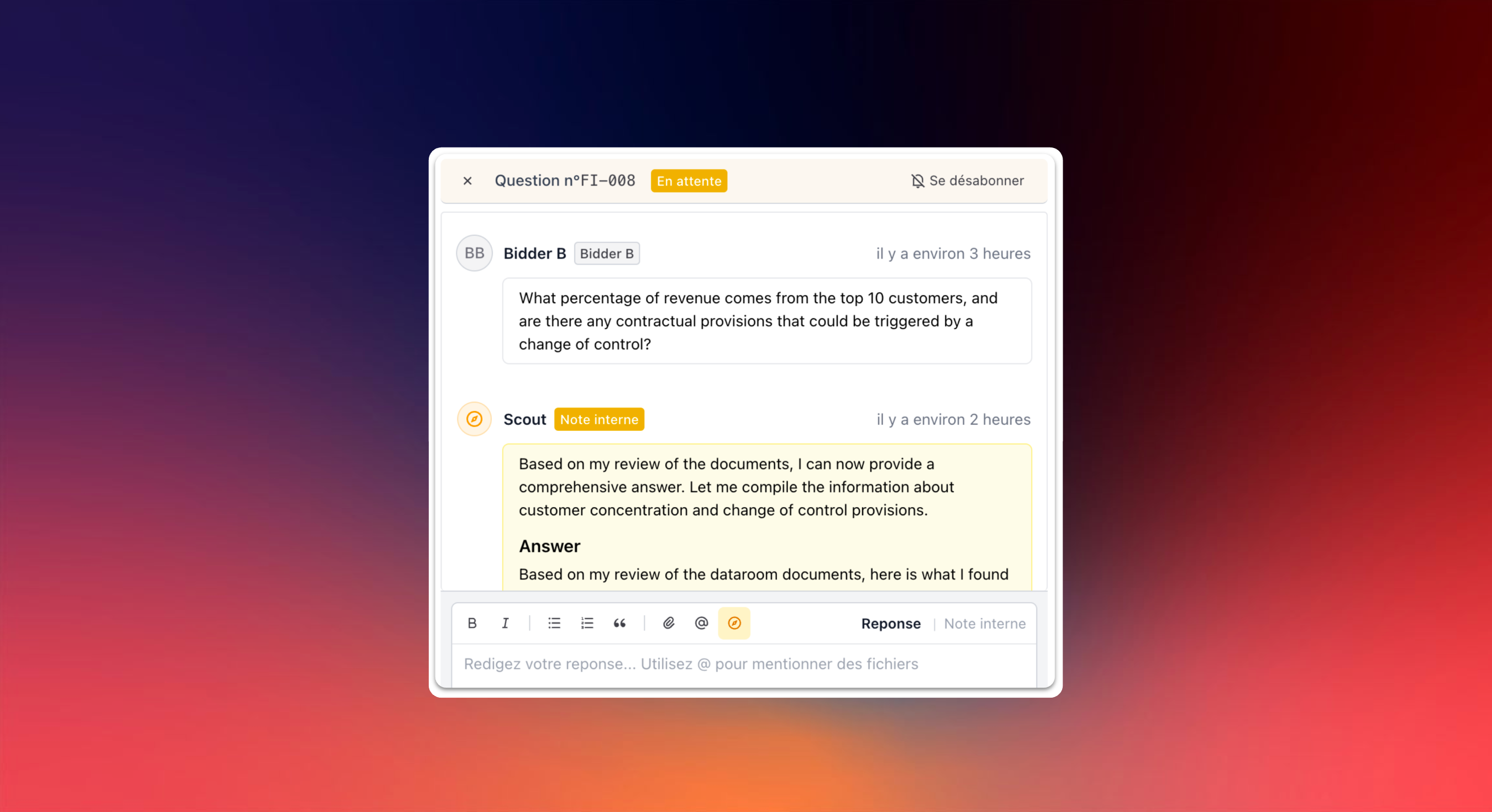 Q&A AI agent