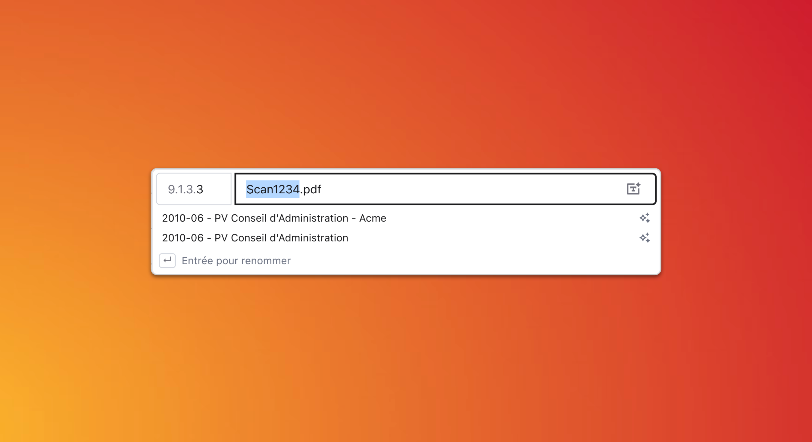 Smart file renaming agent