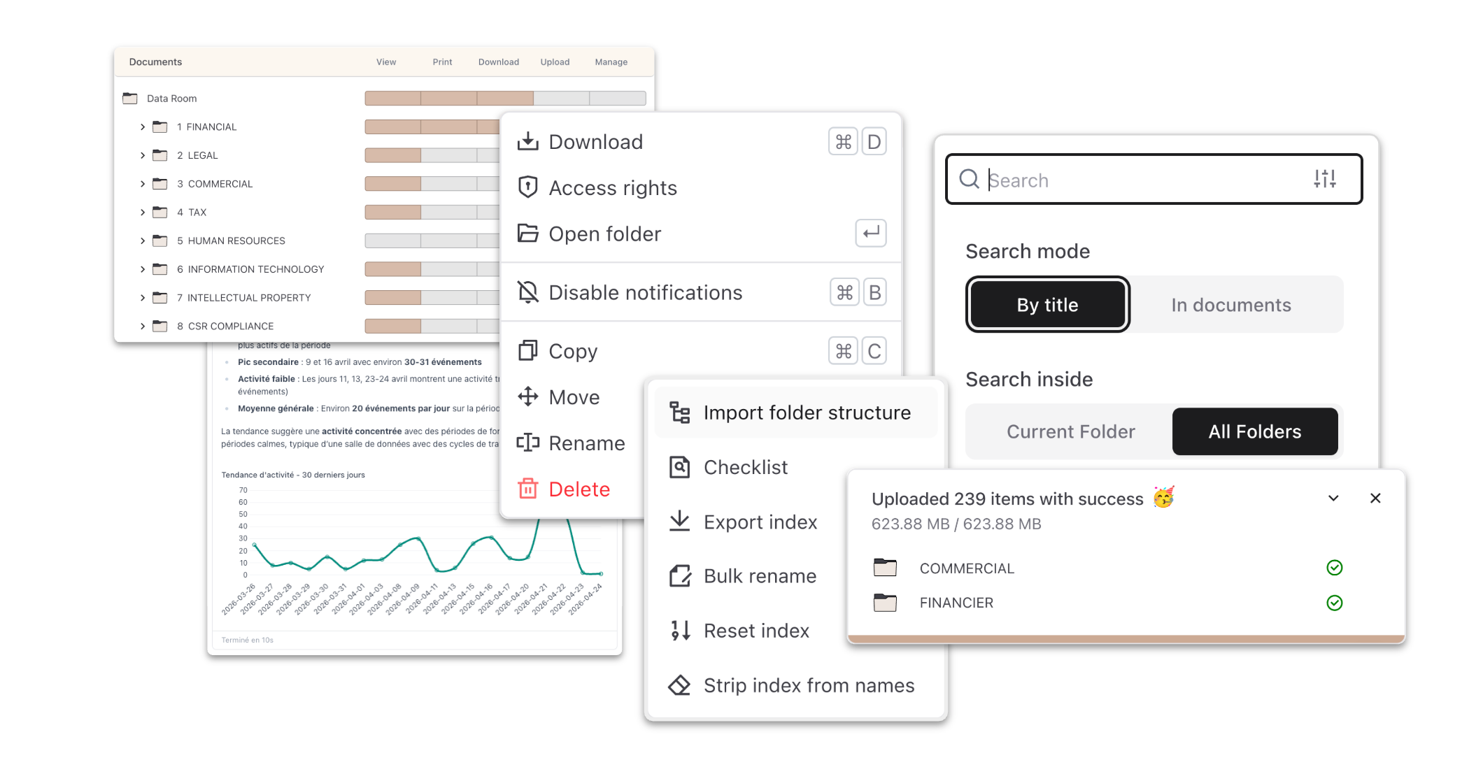 Entropia file management and indexing
