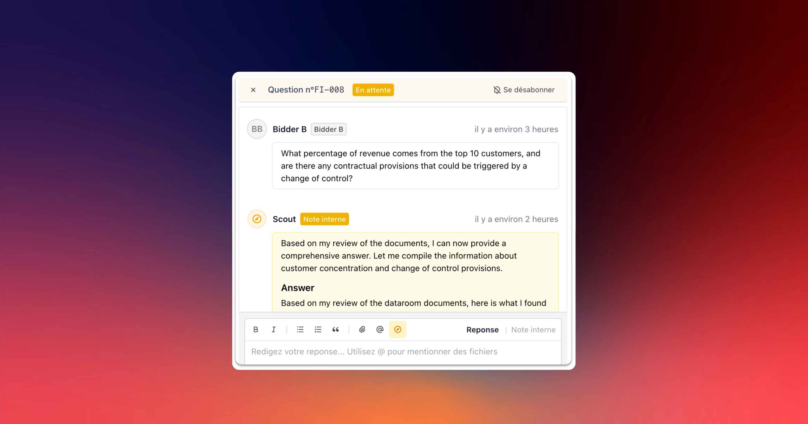 Q&A AI agent