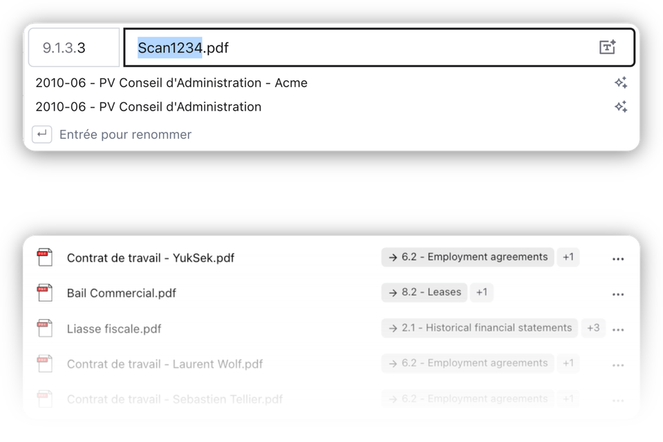 Entropia smart file renaming and categorization agents