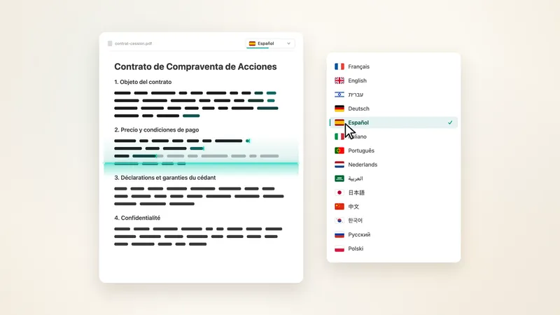 Traduction instantanée des documents