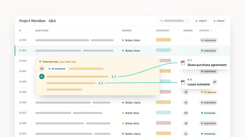 Work the Q&A like a spreadsheet