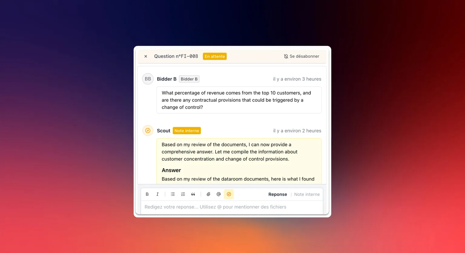 Q&A AI agent
