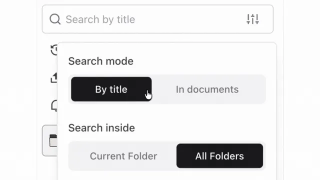 Search inside document content